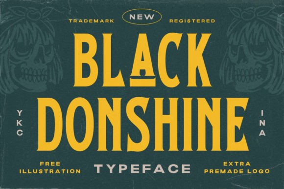 Black Donshine: A Bold Vintage Display Font for Modern Design