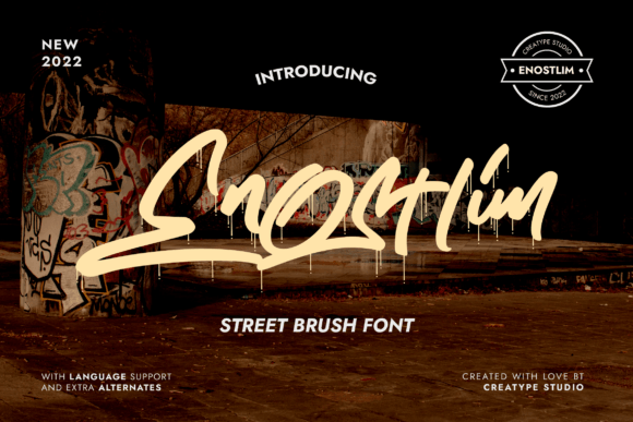 Enostlim: Urban Street Brush Font for Bold Brands