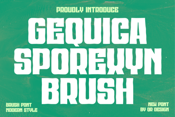 Gequica Sporexyn Brush: Strategic Typography for Brand Impact