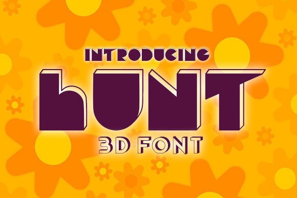 Hunt: A Bold 3D Display Font for Impactful Design