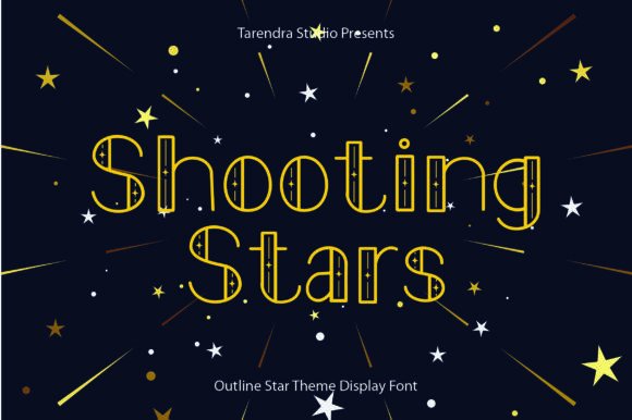 Ignite Your Designs with the Whimsical Charm of Shooting Stars Font
