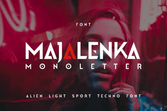 Majalenka Monoletter: Elevating Design with Sharp, Techno-Inspired Typography