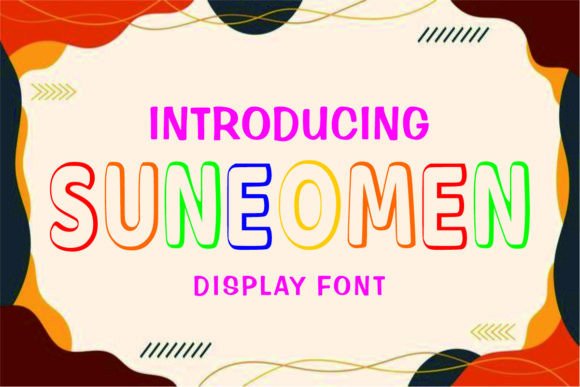 Suneomen: Bold, Playful Typography for Creative Projects