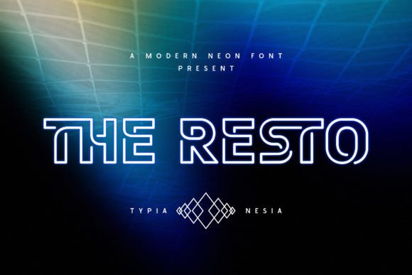 The Resto: Evaluating a Neon-Themed Outline Sans-Serif for Modern Design